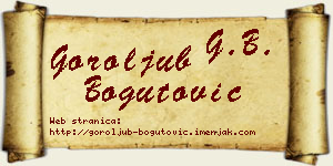 Goroljub Bogutović vizit kartica